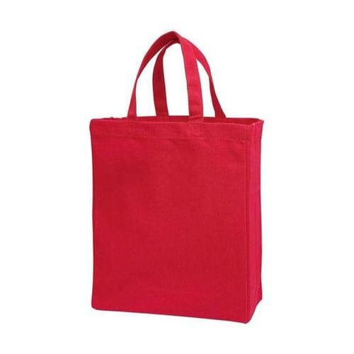 厚手コットンバッグ A4マチ付(レッド)