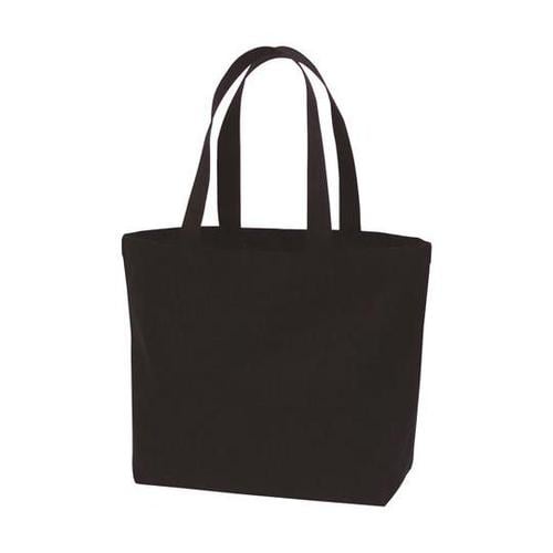 厚手コットンバッグ トートMワイド(ブラ