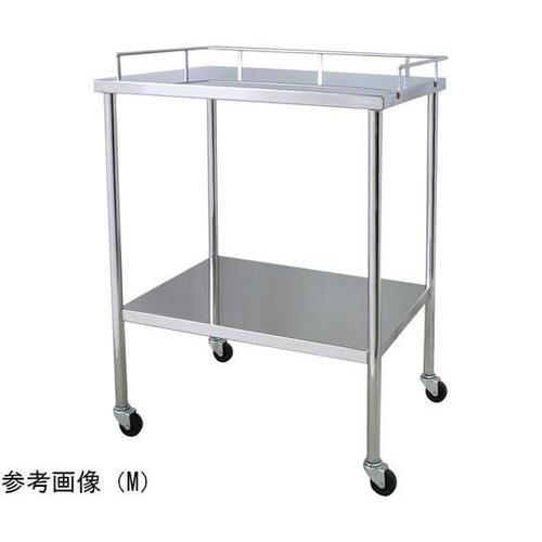 ステンレス器械卓子(天板三方柵付・2段)