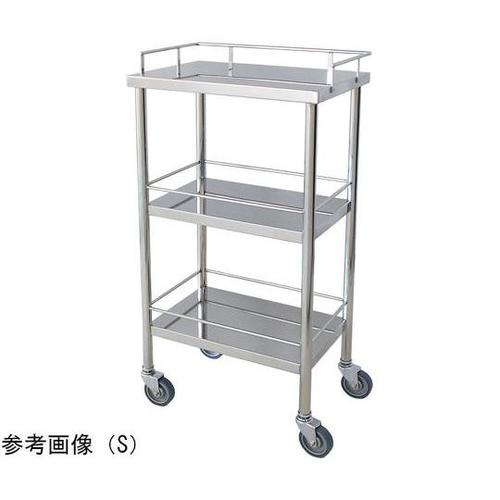 ステンレス器械卓子(天板三方柵付・3段)