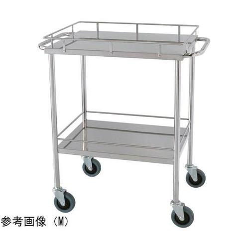 ステンレス回診車(天板四方柵付・2段)両