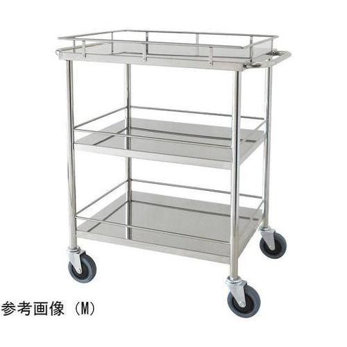 ステンレス回診車(天板四方柵付・3段)両