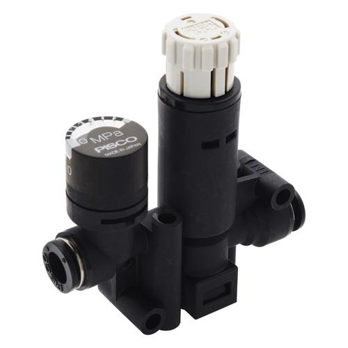 レギュレータ 圧力ゲージ付 黒 RVUM