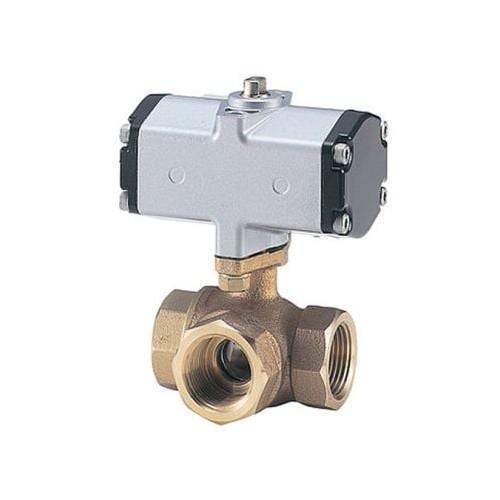 青銅小型空圧三方ボール弁