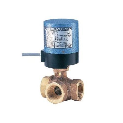 青銅電動三方ボール弁【3方2面シート・Lポート】