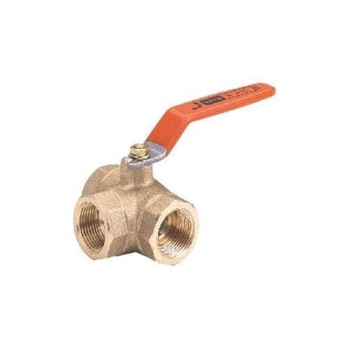 黄銅三方ボール弁【3方2面シート・Lポート】