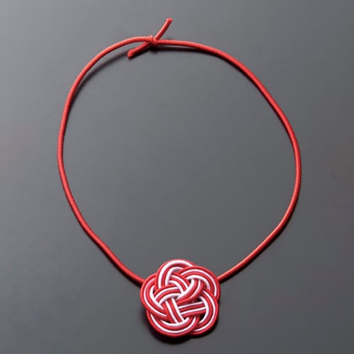 09971紅白水引ゴム飾り梅結び50本10セット