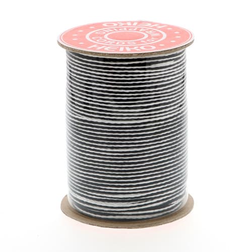 贈答用紐シルケット黒白150mボビン巻40