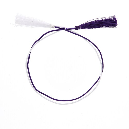 細二重ゴム房小30cm折径12cm紫白20セット
