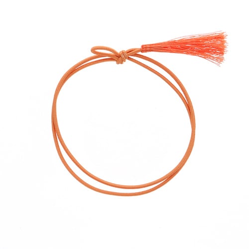 彩ゴム房二重片花結び58cmオレンジ20セット
