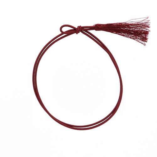 彩ゴム房二重片花結び58cm折径11cmエンジ20