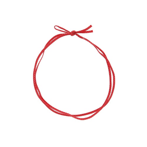 平彩ゴム二重片花結び62cm折径12cm赤20