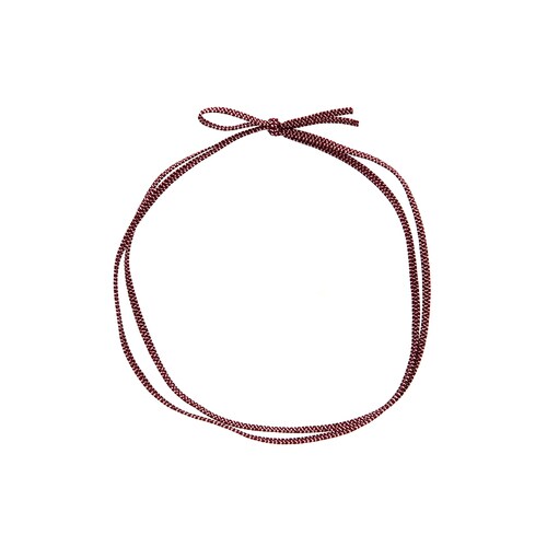 平彩ゴム二重片花結び62cm折径12cmエンジ20