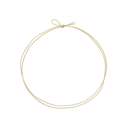 4ツ打ラメゴム二重74cm折径16cm白・金20