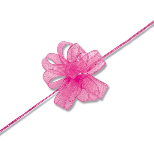 ワンタッチフラワーリボン17×20ピンク10