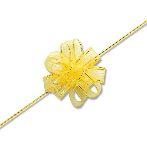 ワンタッチフラワーリボン17×20キイロ10