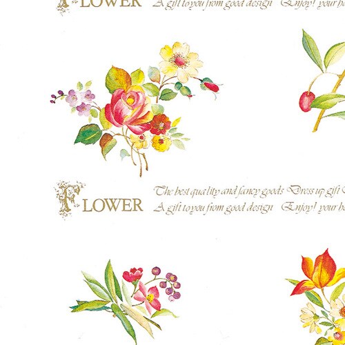 包装紙 全判 シックスフラワー×10