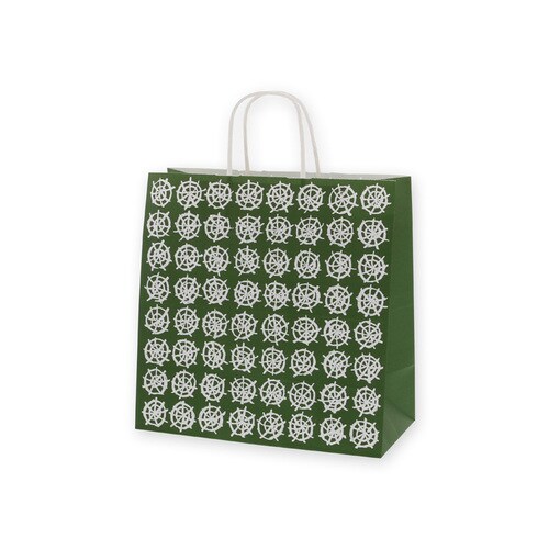 25チャームバッグ W判 和風 緑 4セット