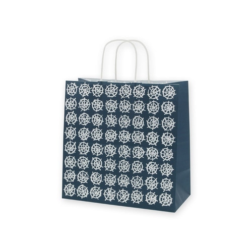 25チャームバッグ W判 和風 紺 4セット