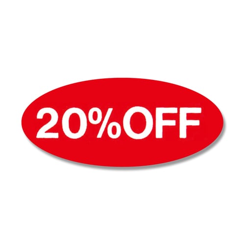 タックラベルNo.10820%OFF300片10