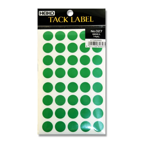 タックラベルNo.027Φ14680片入10