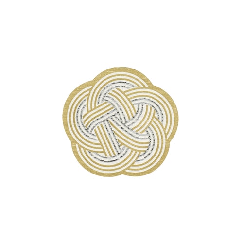 ギフトシール 梅結び 銀 32片×10