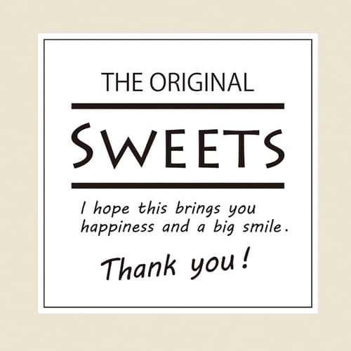 ギフトシールSweetsスクエアホワイト10セット