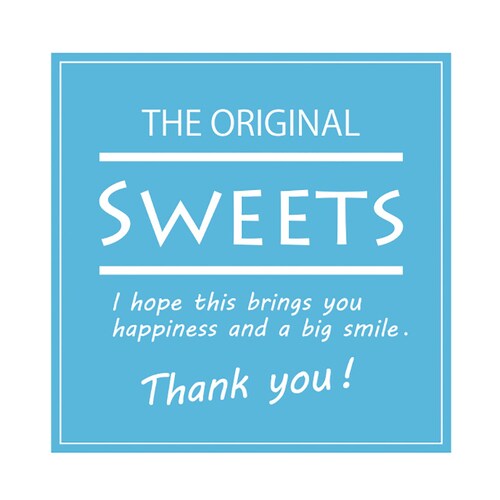ギフトシールSweetsスクエアブルー10セット