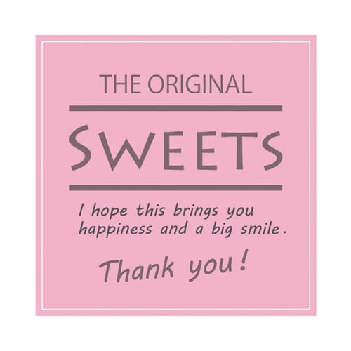 ギフトシールSweetsスクエアピンク10セット