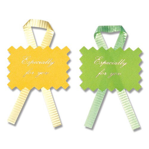 リボン付きシールツインカラーY&G16片10