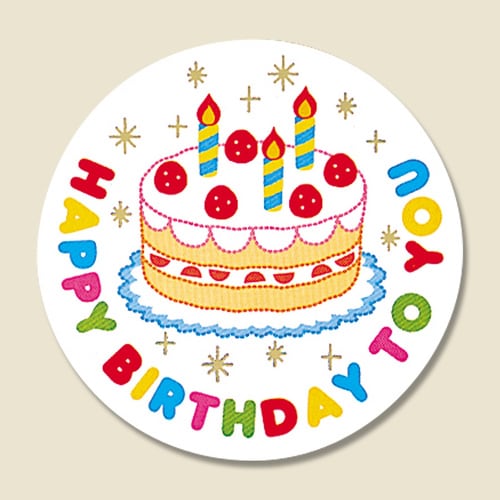 ギフトシール ハッピーケーキ 24片×10