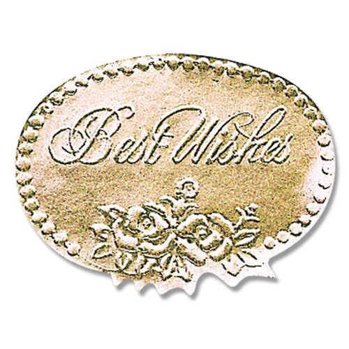 ギフトシールLベストウィッシュ金100片10