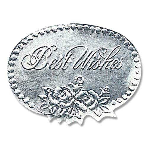 ギフトシールLベストウィッシュ銀100片10