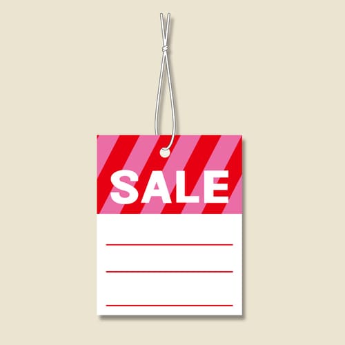 提札No.570SALE綿糸付500枚入5