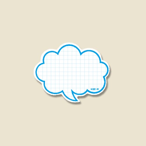 抜型カード フキダシ SS ブルー 10セット