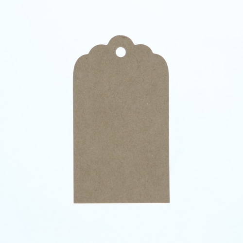 ペーパータグスカラップSクラフト無地10セット