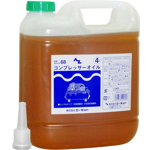 AZ コンプレッサーオイル 薄型容器 4L