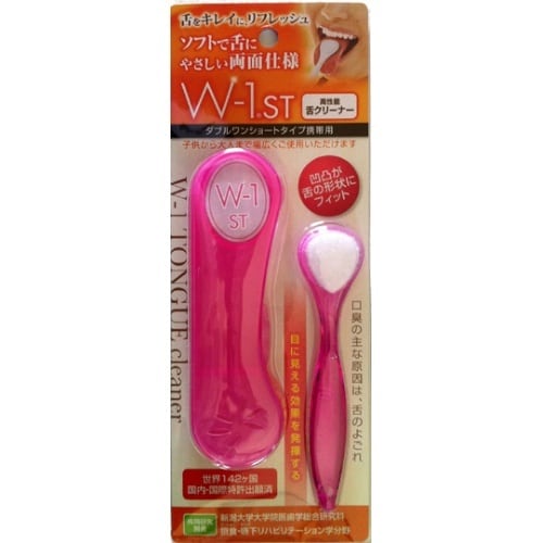 SHIKIEN 舌ブラシW−1STピンク×12