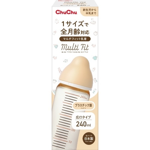 チュチュ MF広口PC製ほ乳瓶240ML1本×5