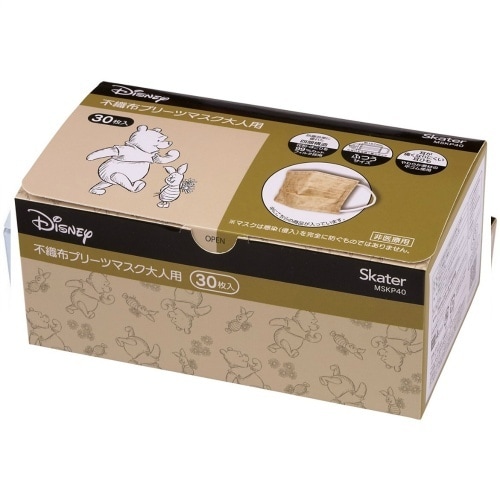 不織布マスク大人用くまのプーさんP4030枚×12