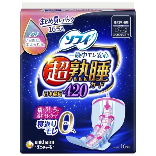 ソフィ超熟睡ガードワイドG420 16枚×12