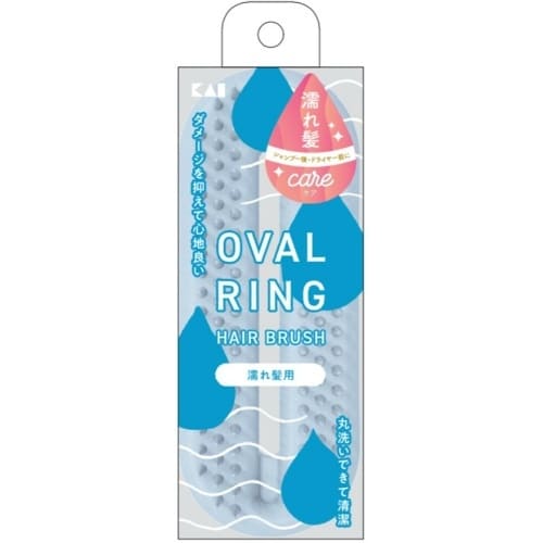 KQ3167オーバルリングヘアブラシ(グレー)×3