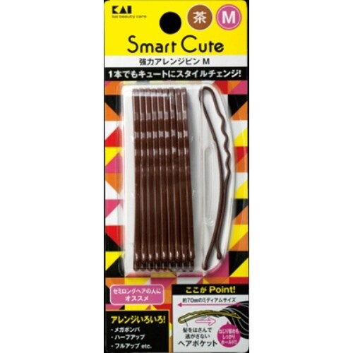 HC3325 SC 強力アレンジピンM(茶)×12