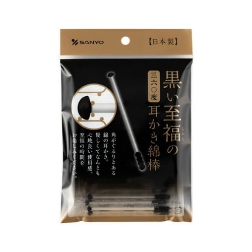 黒い至福360度耳かき綿棒50本(1本包装)×30