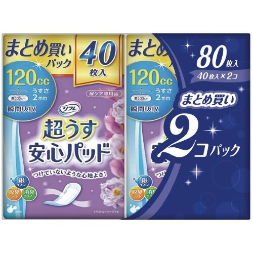 リフレ超うす安心パッドま120CC40×2袋×12