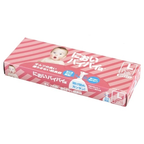 においバイバイ袋ベビおむつ用Lサイズ120枚入×5