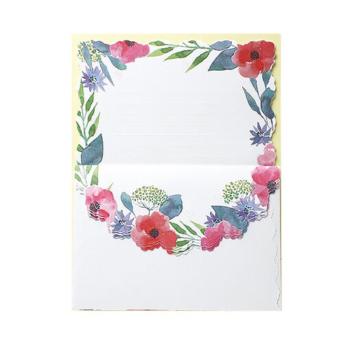 レターセットブルーミングガーデンナチュラル5冊