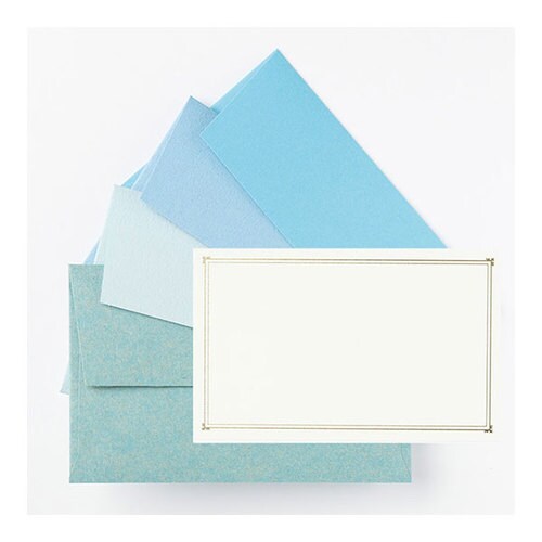 ミニカード ノスタルジックカラー ブルー 10個