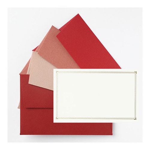 ミニカード ノスタルジックカラー レッド 10個