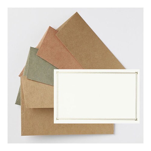 ミニカード ノスタルジックカラー ゴールド 10個